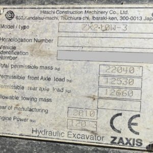 foto 22t Hitachi ZX 210W-3 koparka kolowa